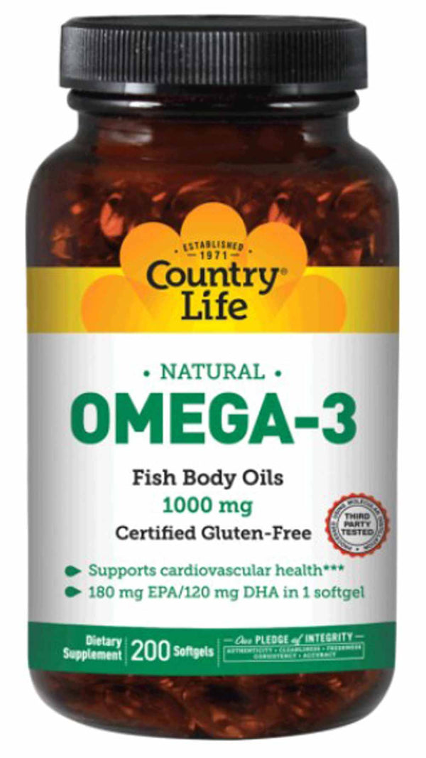 Country Life Omega-3 1000 mg Fish Oil