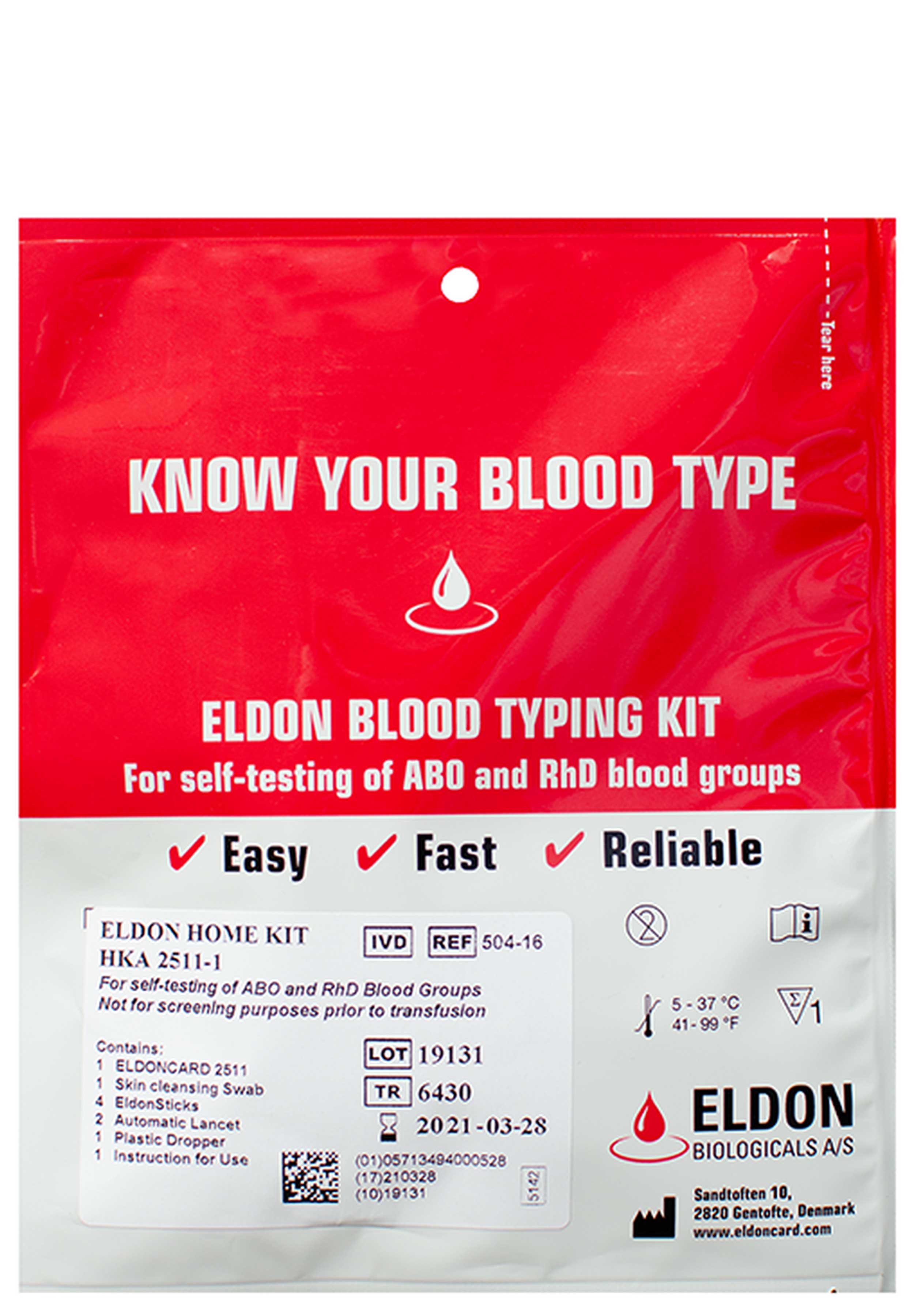 D'Adamo Personalized Nutrition Eldon Blood Typing Kit