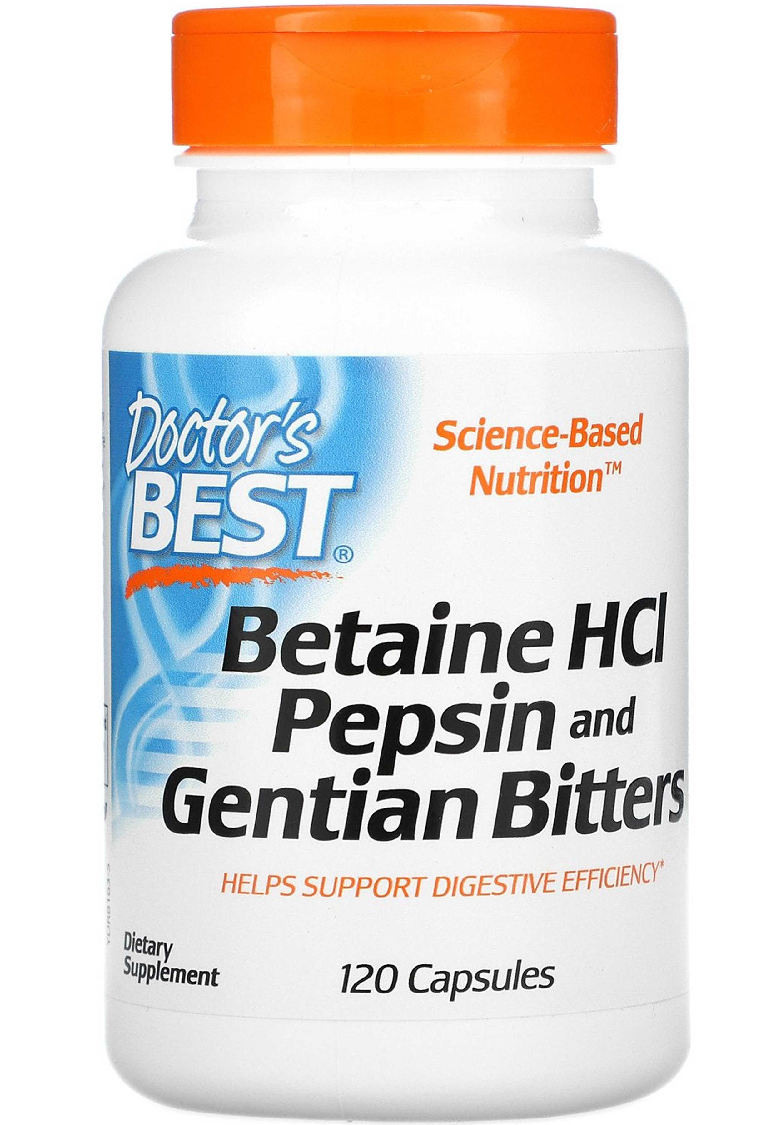 Doctor's Best Betaine HCl Pepsin & Gentian Bitters