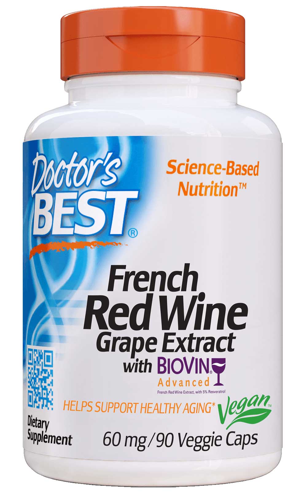 Doctor's Best French Red Wine Grape Extract with BioVin Advanced