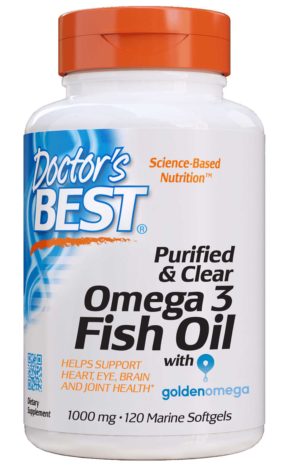 Doctor's Best Purified & Clear Omega 3 Fish Oil with Golden Omega