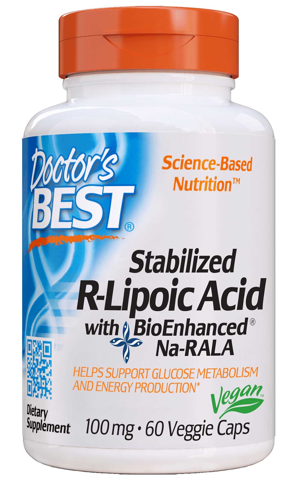 Doctor's Best Stabilized R-Lipoic Acid with BioEnhanced Na-RALA 100 mg