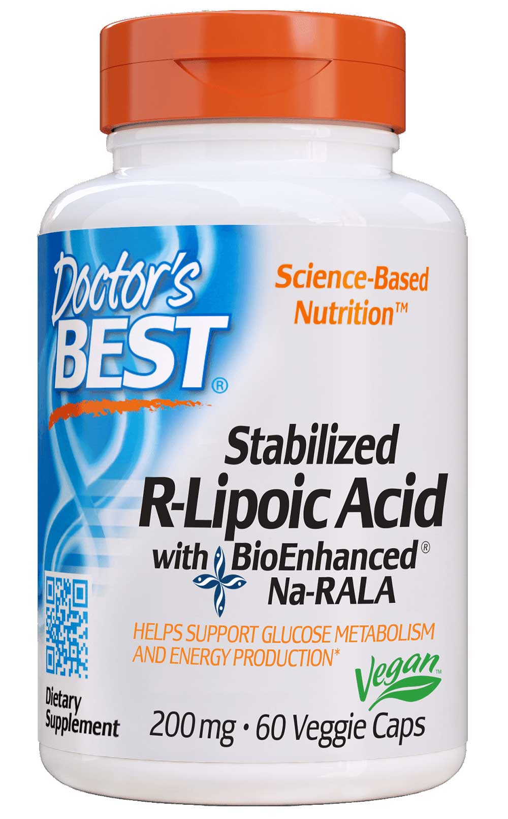 Doctor's Best Stabilized R-Lipoic Acid with BioEnhanced Na-RALA 200 mg