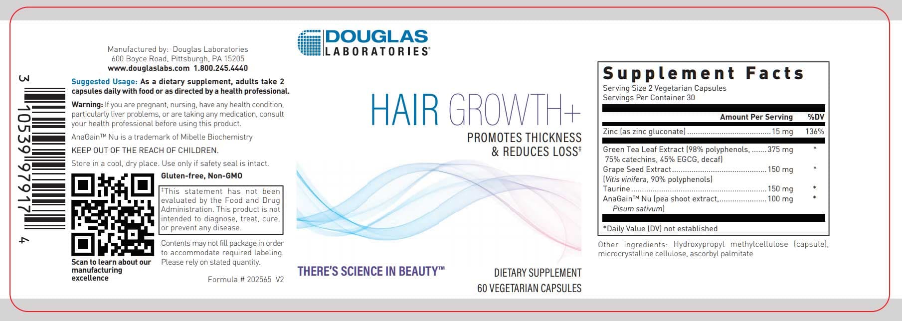 Douglas Laboratories Hair Growth+ Label