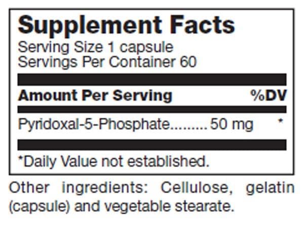 Douglas Laboratories Pyridoxal-5-Phosphate Ingredients