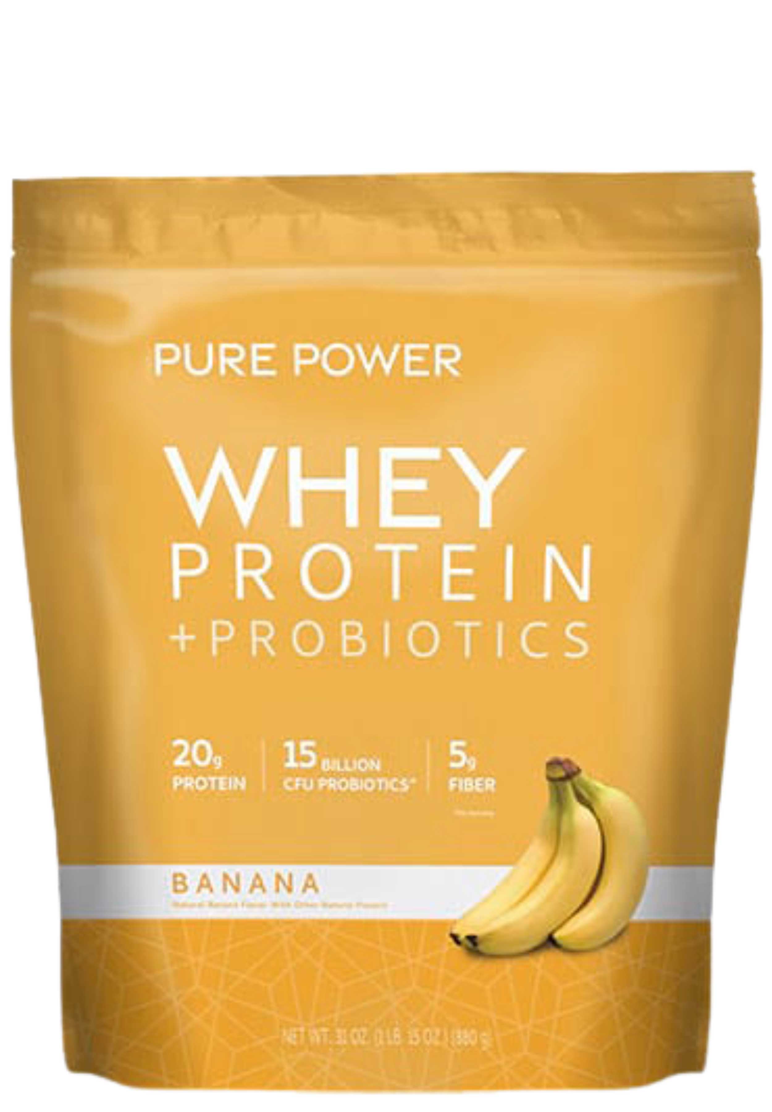 Dr. Mercola Pure Power Whey Protein + Probiotics Banana