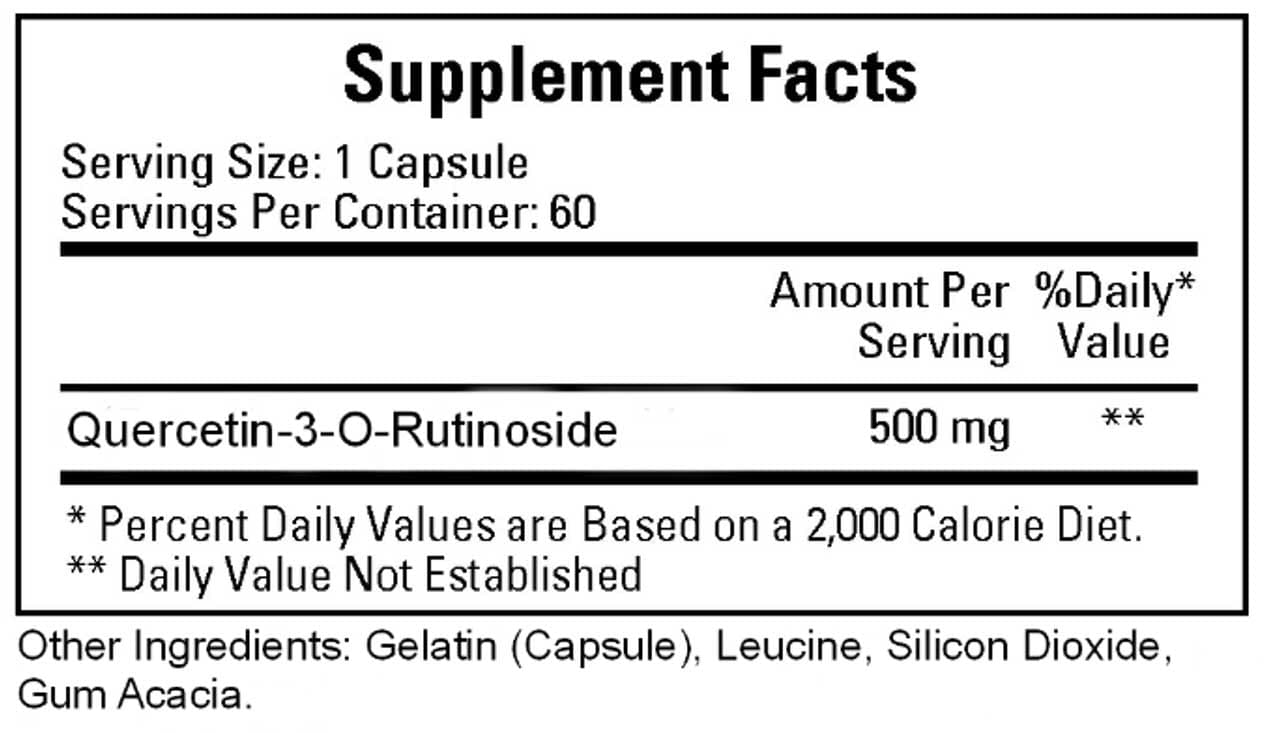 Ecological Formulas/Cardiovascular Research Betarutin (Crystalline Beta Rutosides) Ingredients