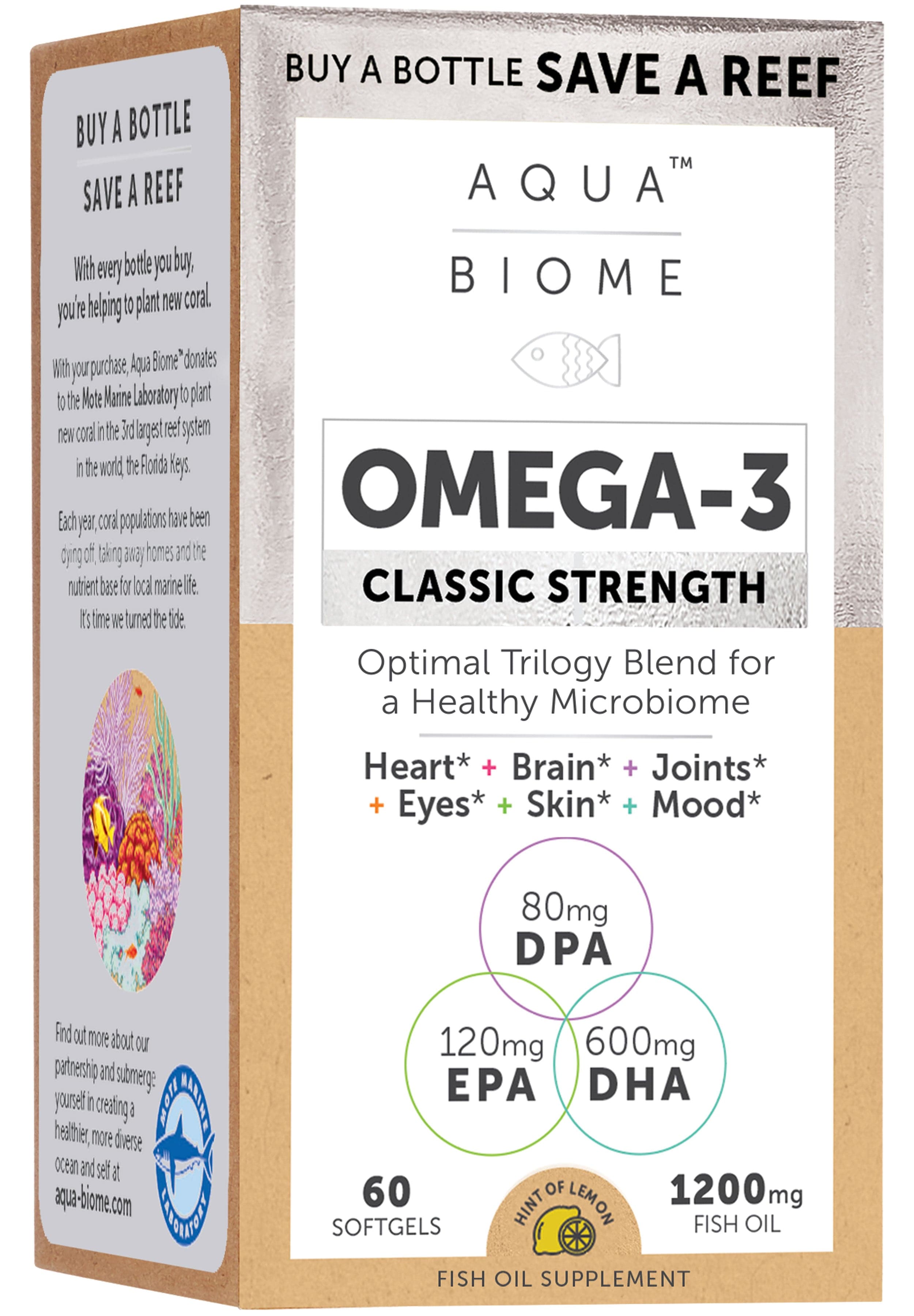 Enzymedica Aqua Biome Omega-3 Classic Strength (Fish Oil Classic Strength)