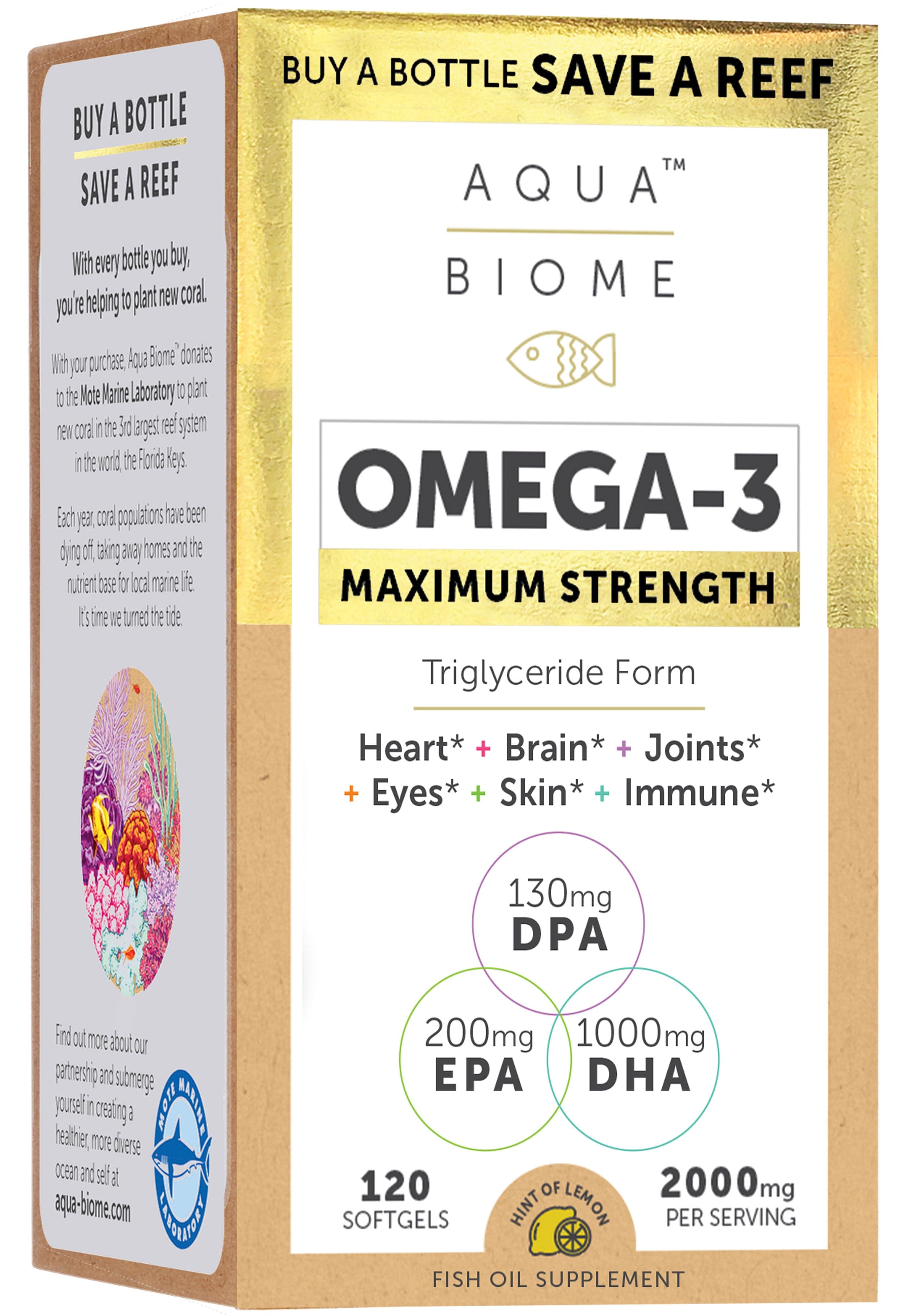 Enzymedica Aqua Biome Omega-3 Maximum Strength (Fish Oil Maximum Strength)