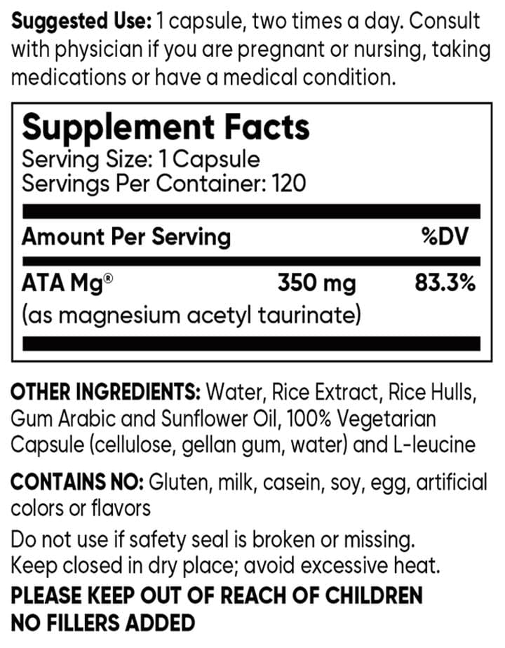 Enzymedica Magnesium Mind Ingredients 