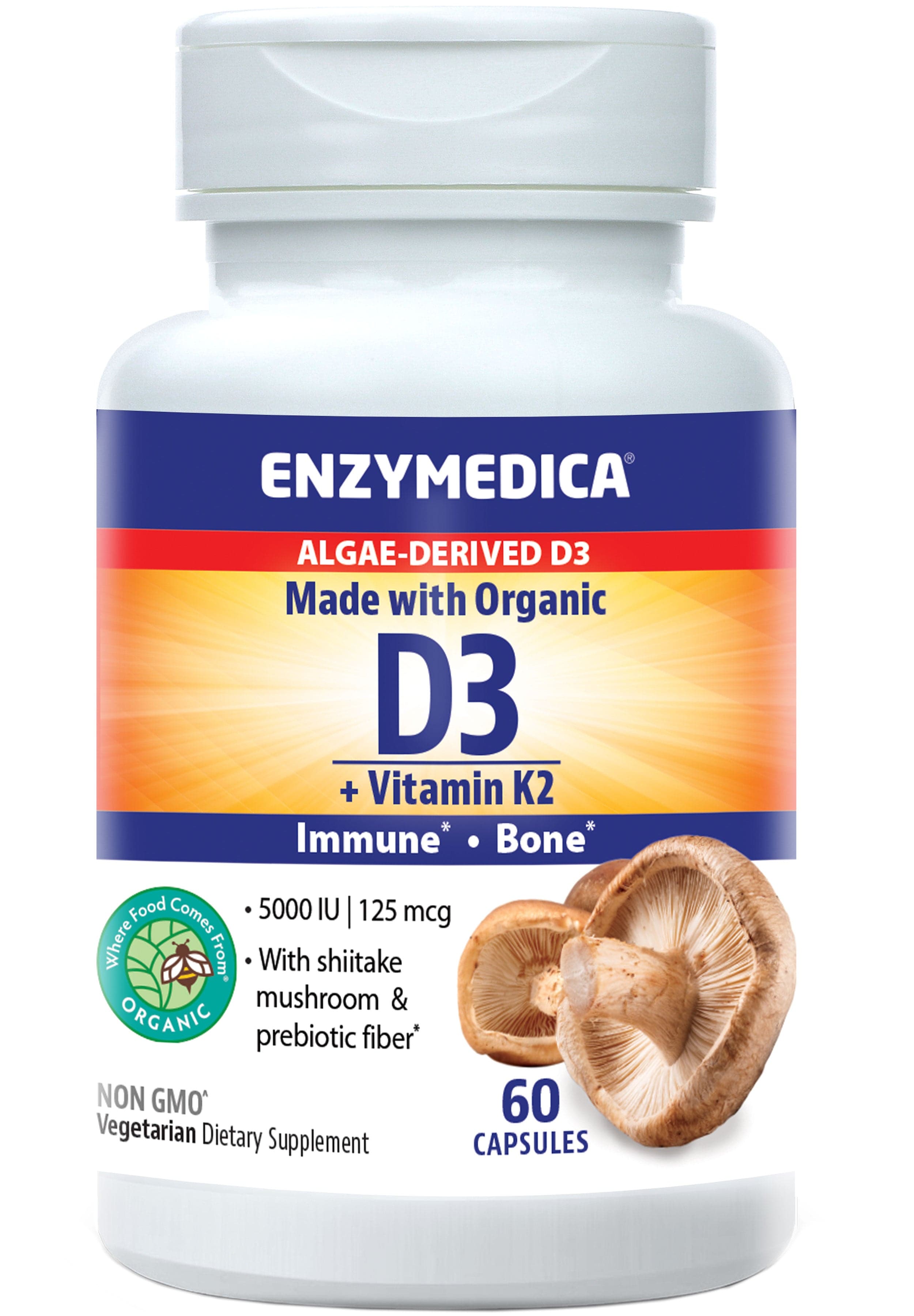 Enzymedica Organic Vitamin D3+K2