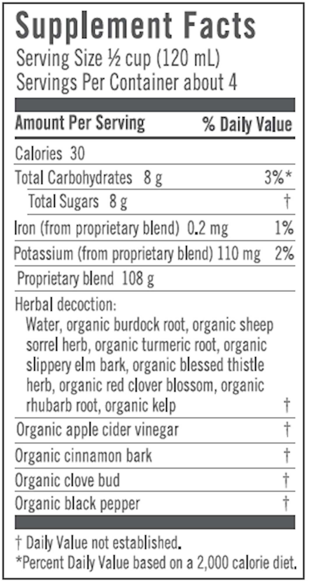 Flora ACV Turmeric Cinnamon (Apple Cider Vinegar) Ingredients