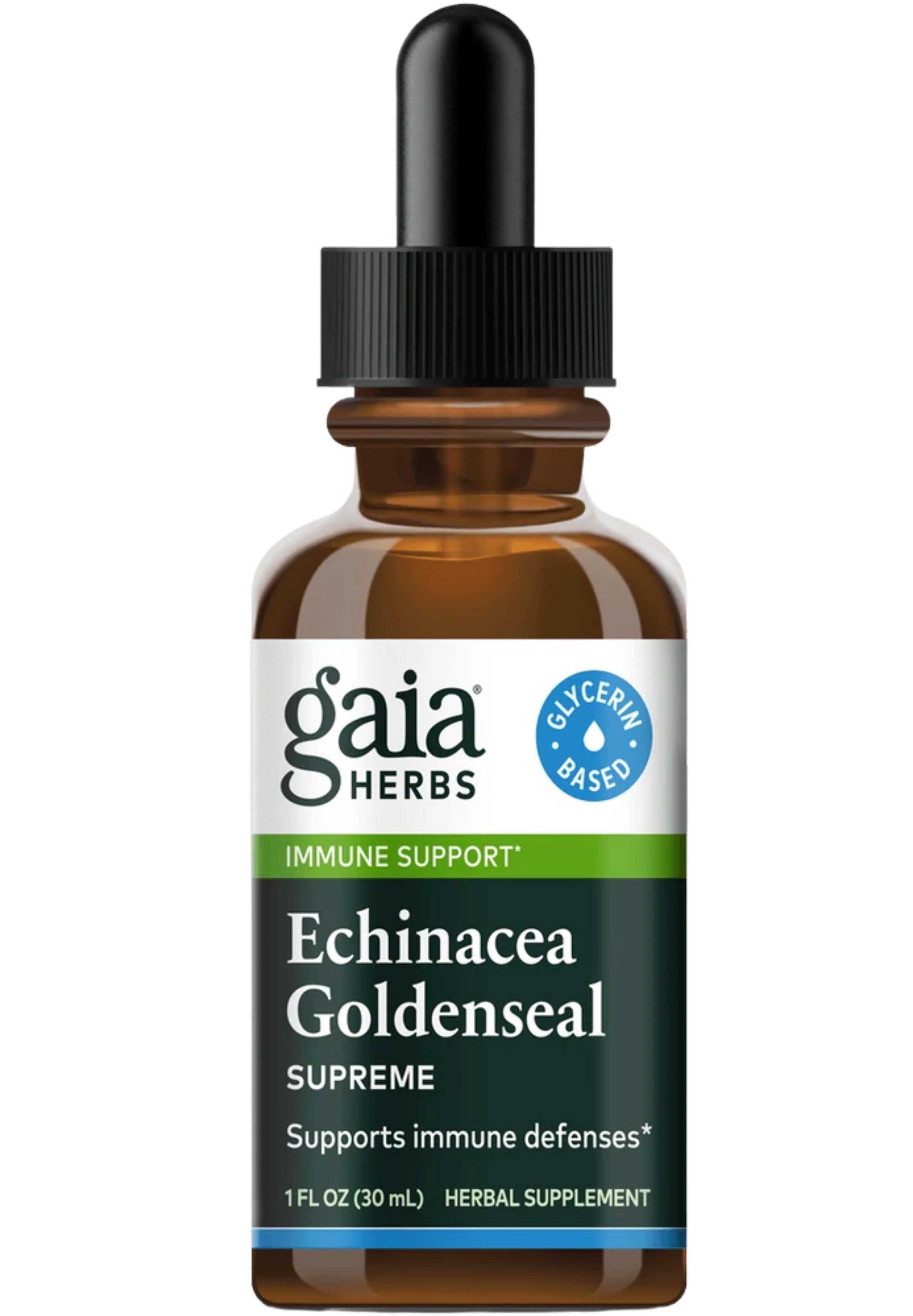 Gaia Herbs Echinacea Goldenseal Supreme, Glycerin Based (Alcohol-Free)