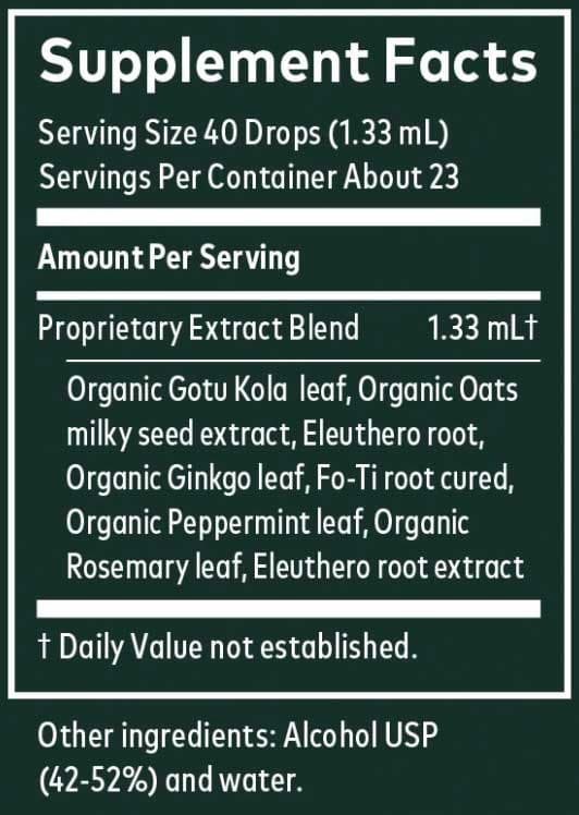 Gaia Herbs Ginkgo Supreme Ingredients