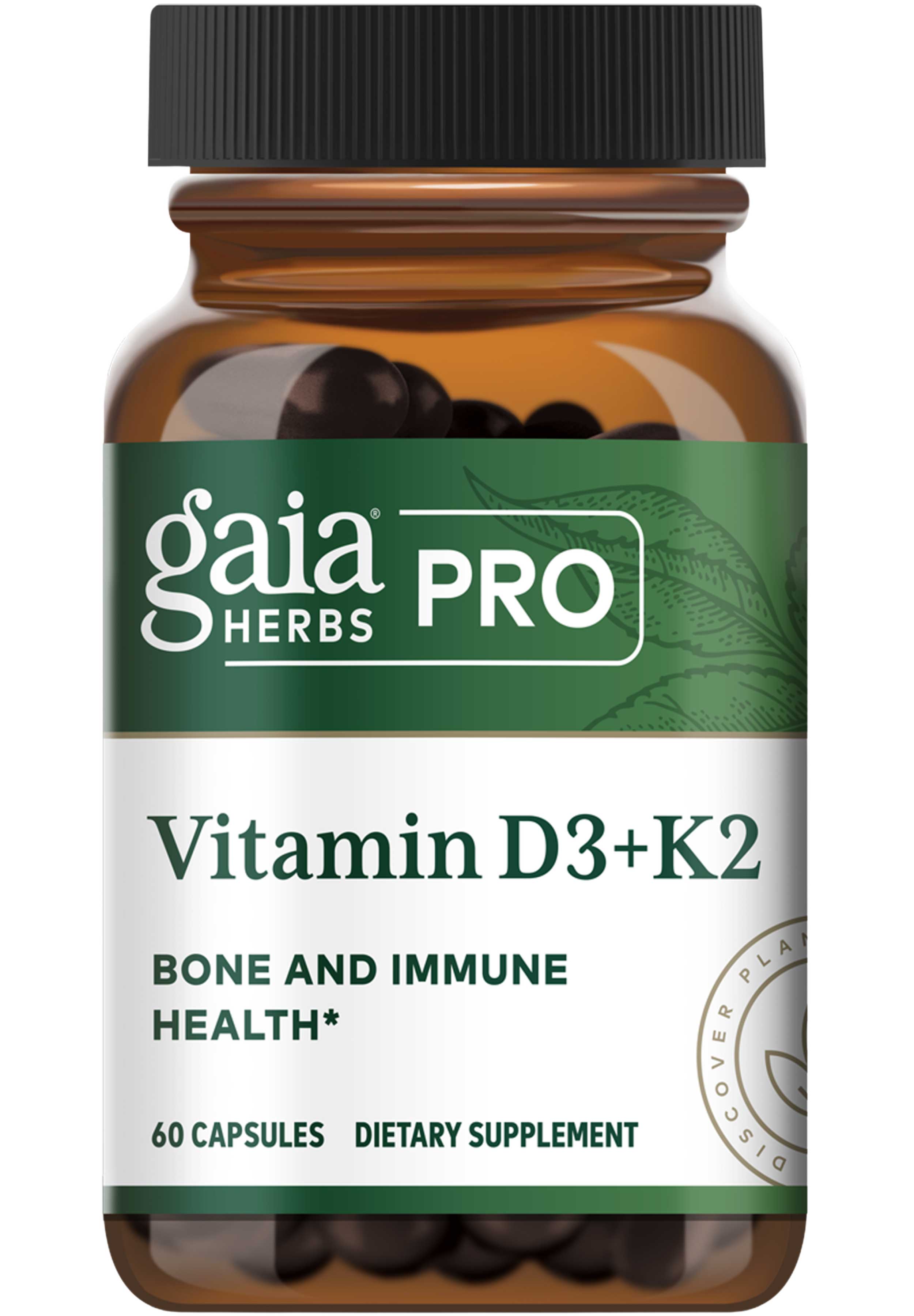Gaia Herbs Professional Solutions Vitamin D3 + K2