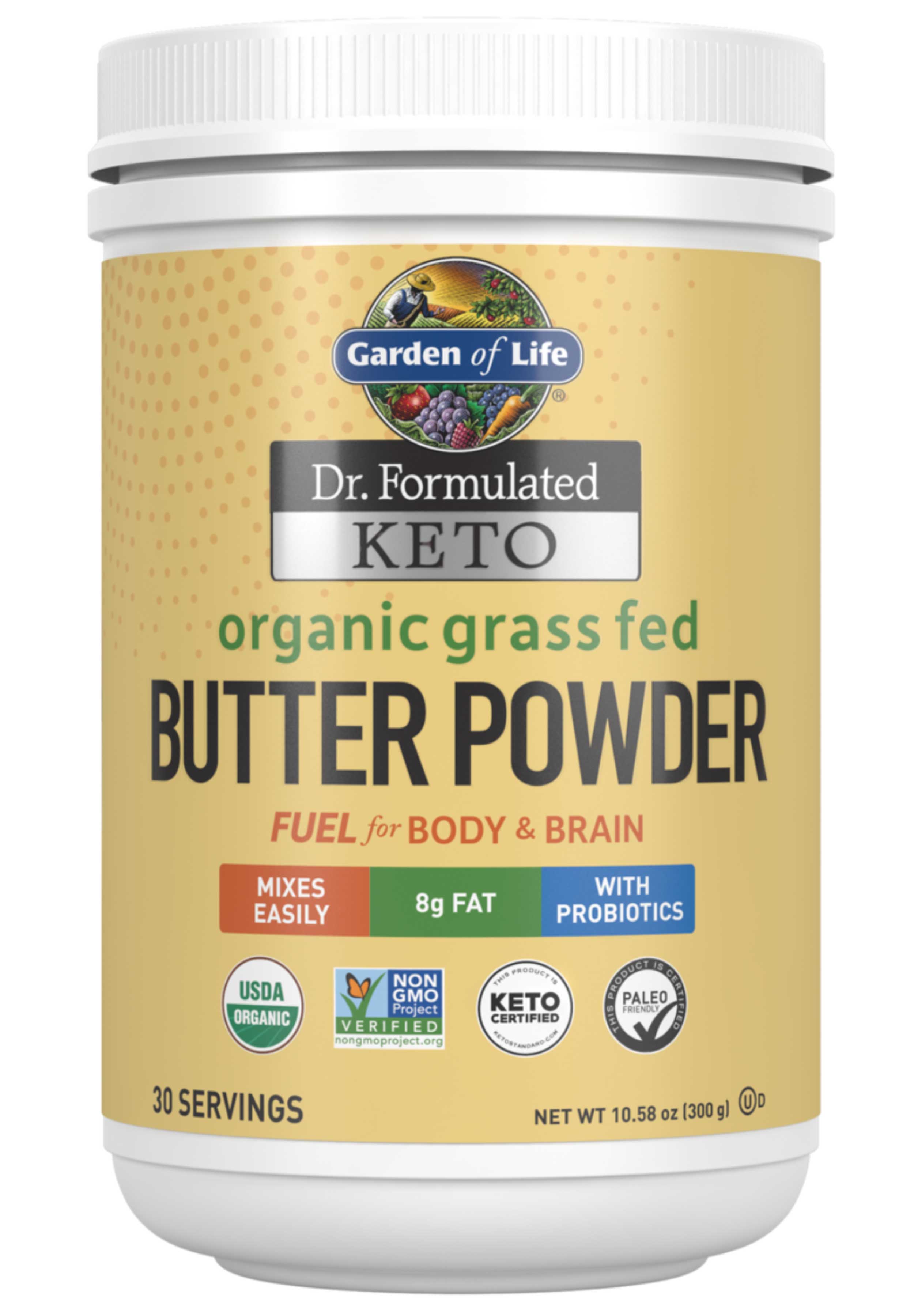 Garden of Life Dr. Formulated Keto Organic Grass Fed Butter Powder