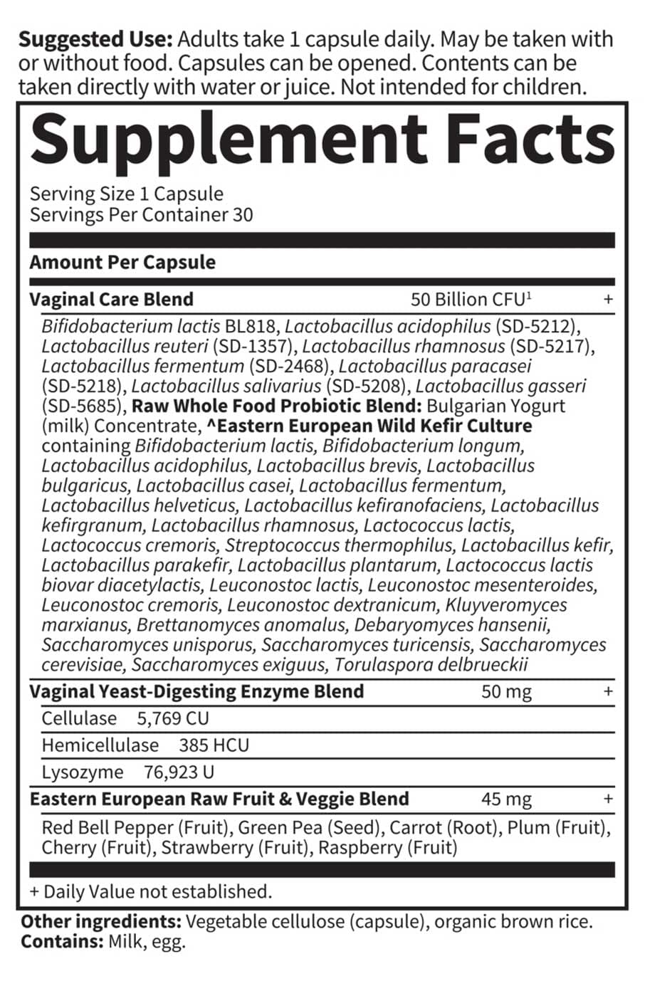 Garden Of Life Feminine Ph Daily Care Reviews Garden of Life RAW Probiotics Vaginal Care Ingredients