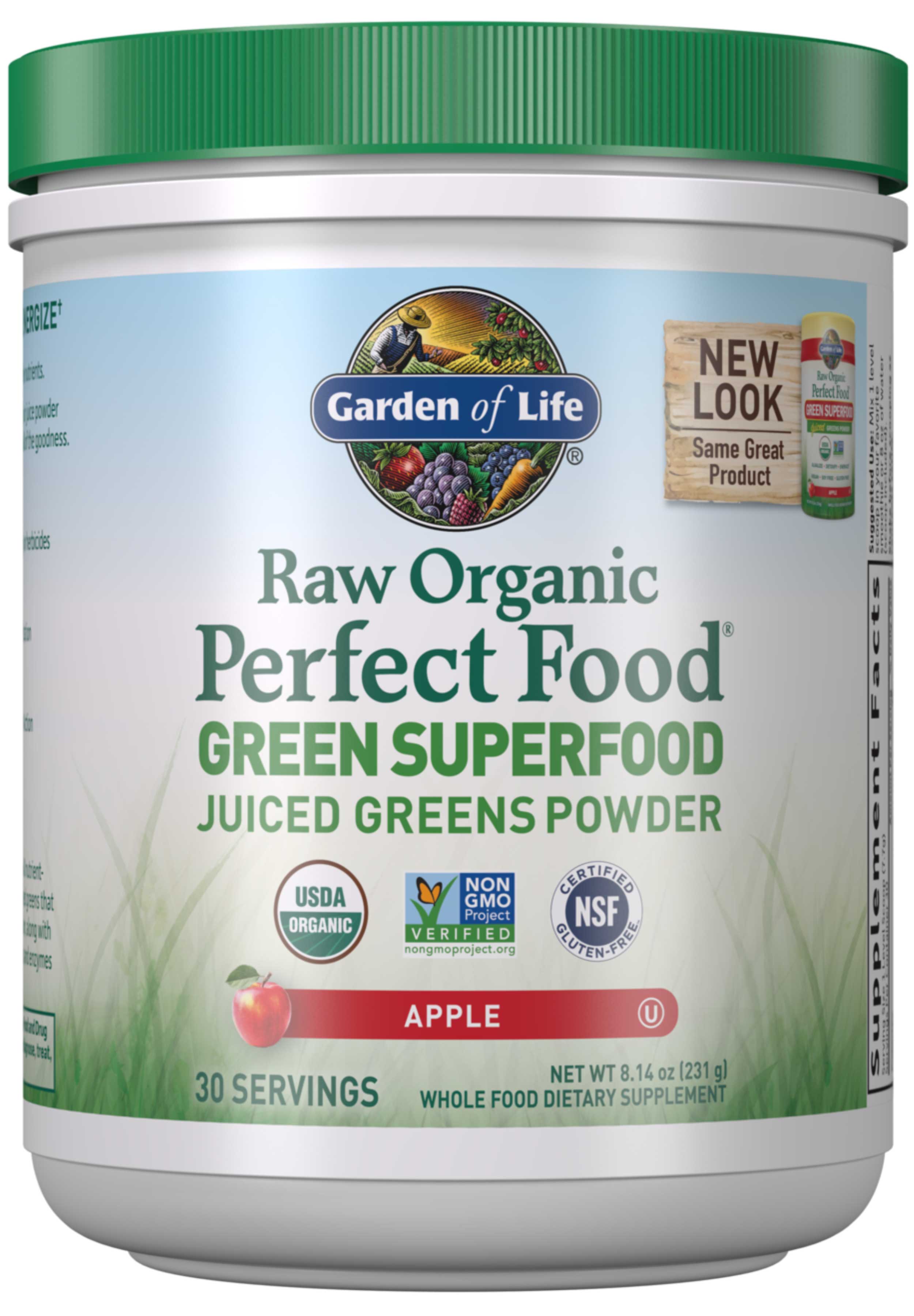 Garden of Life Raw Organic Perfect Food Green Superfood Apple Powder
