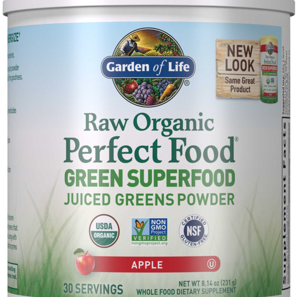 Garden of Life Raw Organic Perfect Food Green Superfood Apple Powder