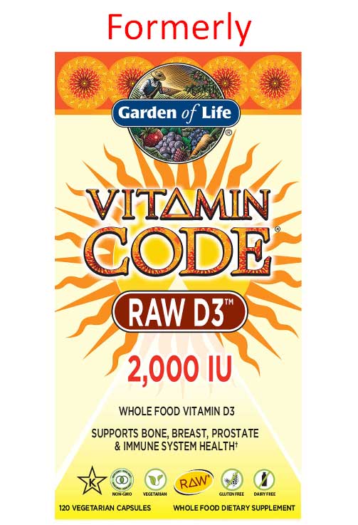 Garden of Life Vitamin Code RAW D3 2,000 IU