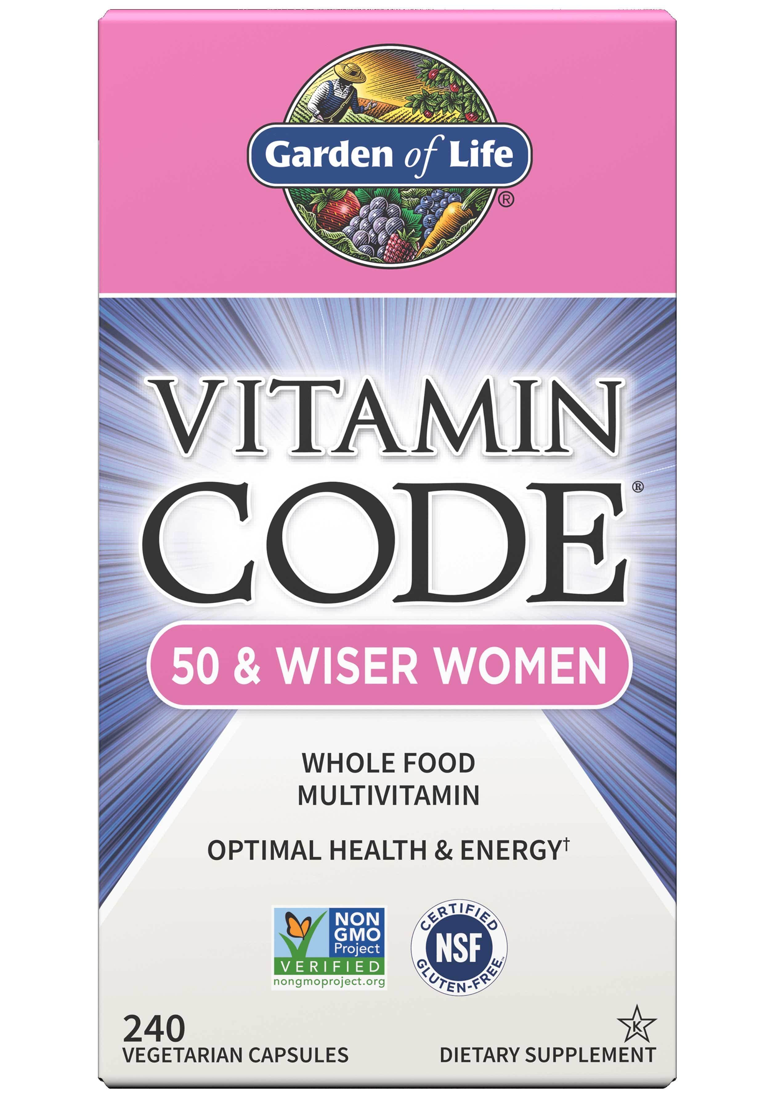 Garden of Life Vitamin Code RAW Women's Multivitamin 50 & Wiser