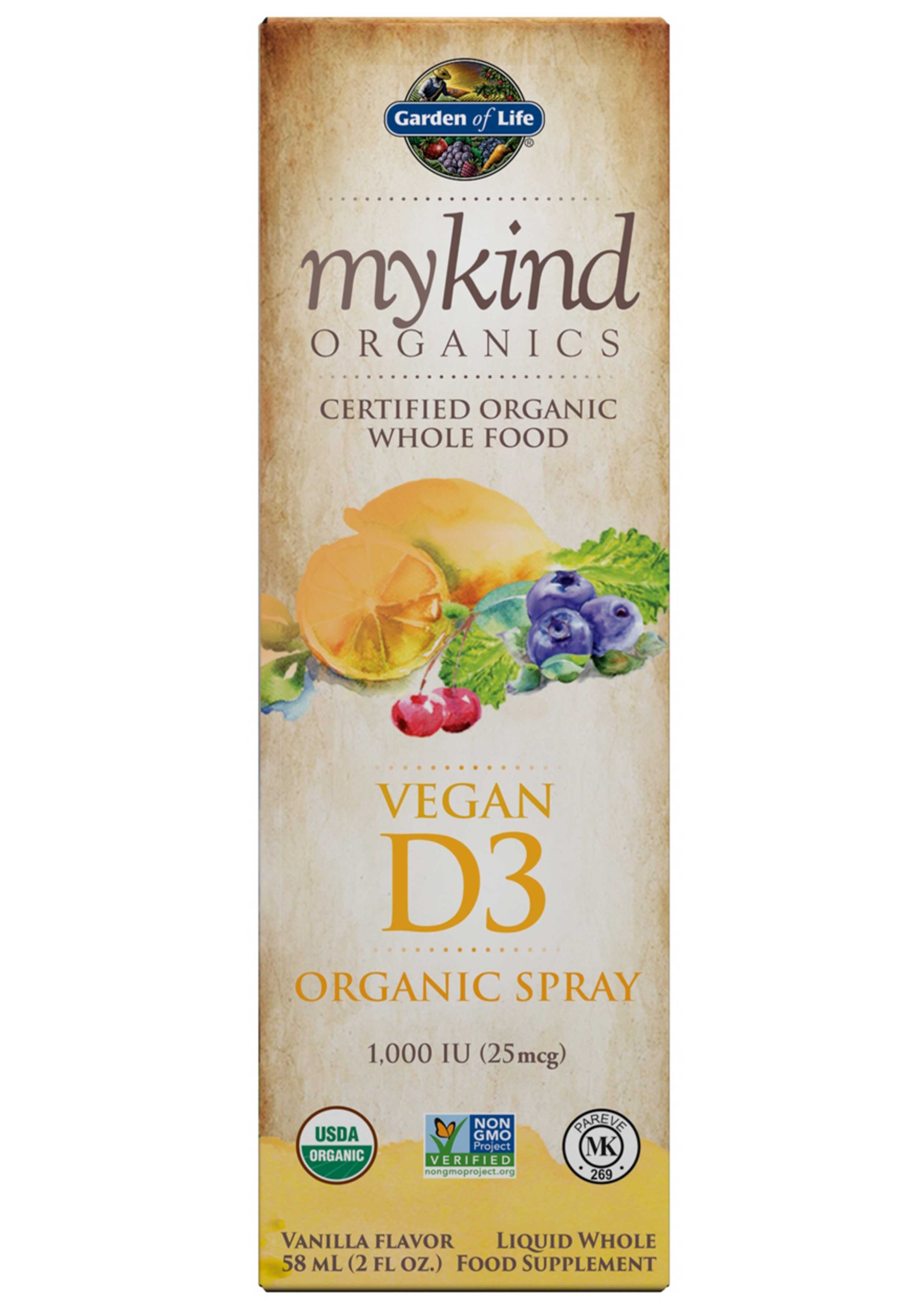 Garden of Life mykind Organics Vegan Vitamin D3 Spray