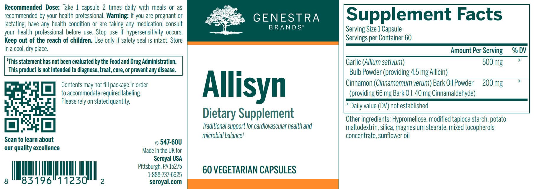 Genestra Brands Allisyn Label