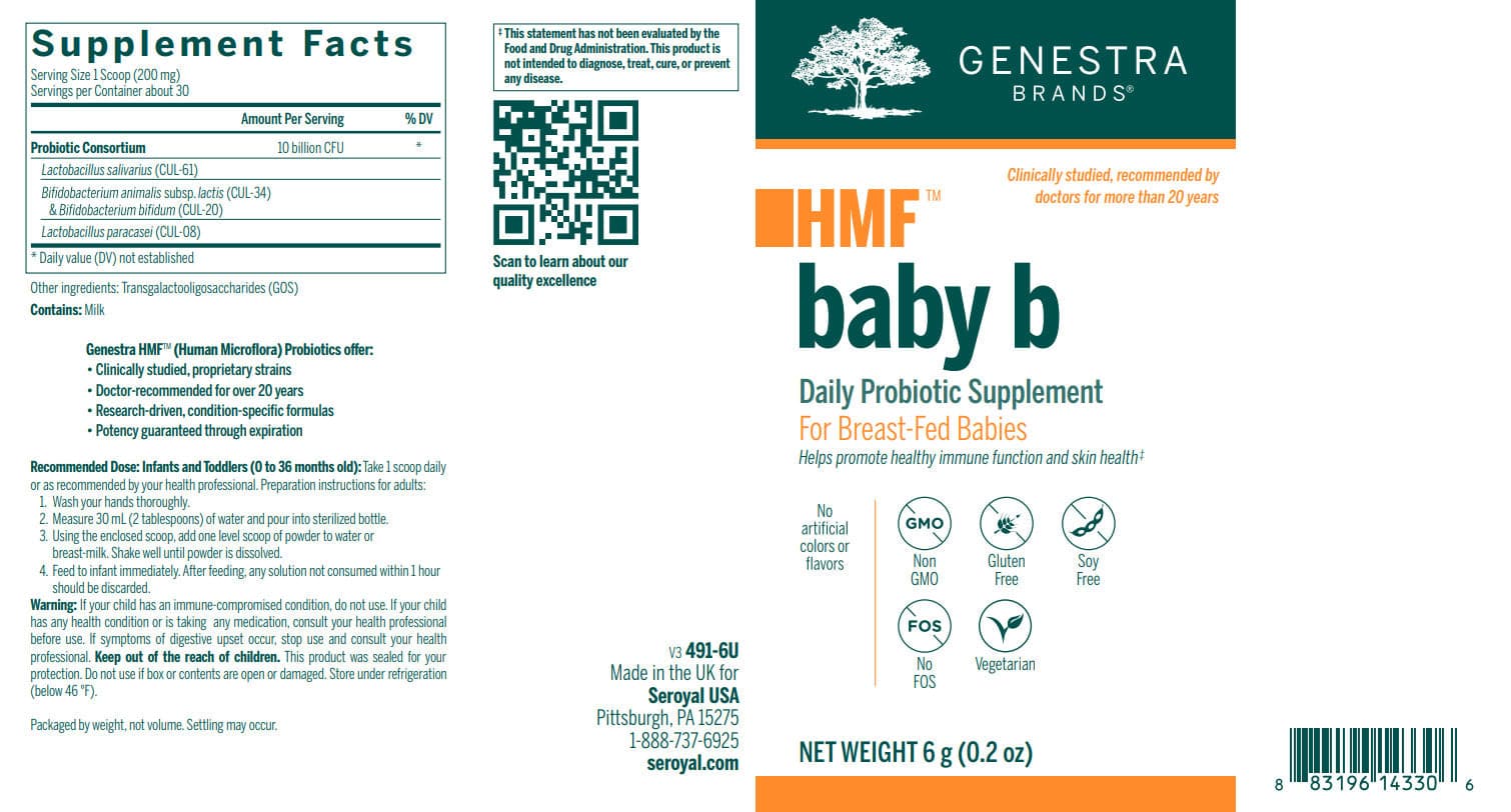 Genestra Brands HMF Baby B Label