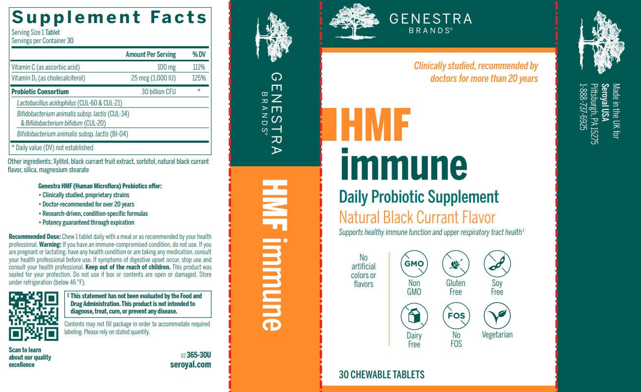 Genestra Brands HMF Immune Label