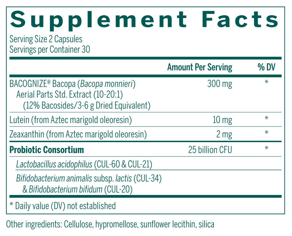 Genestra Brands HMF Neuro Cognition Ingredients