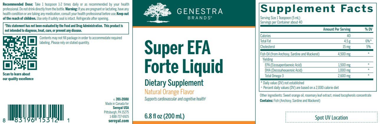 Genestra Brands Super EFA Forte Liquid