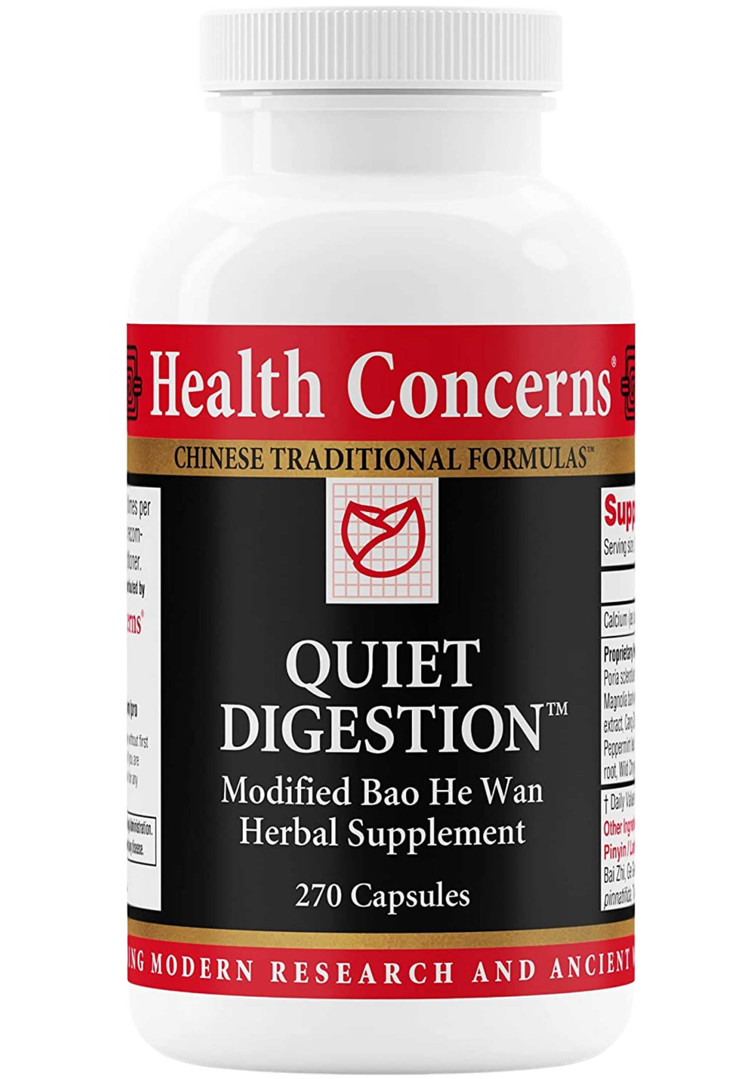 Health Concerns Quiet Digestion