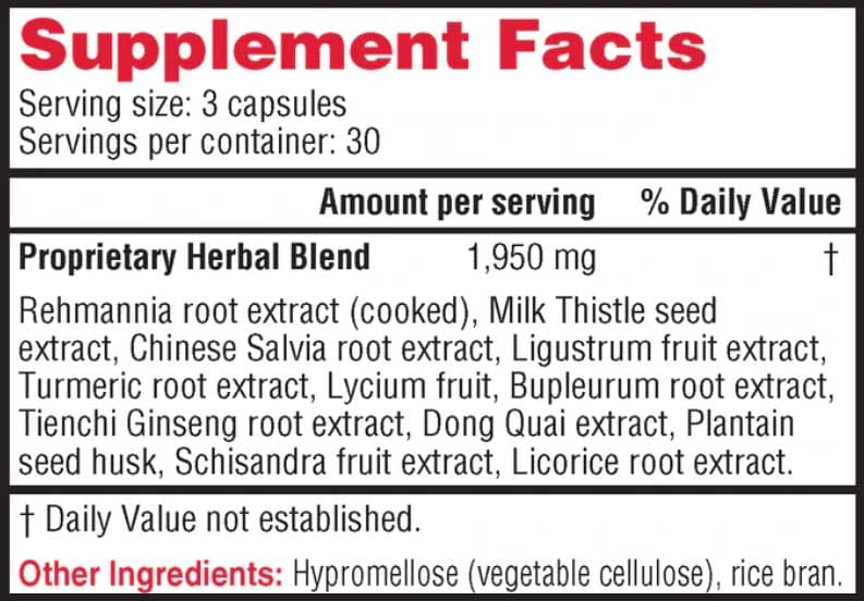 Health Concerns Rehmannia & Milk Thistle (Formerly Ecliptex) Ingredients