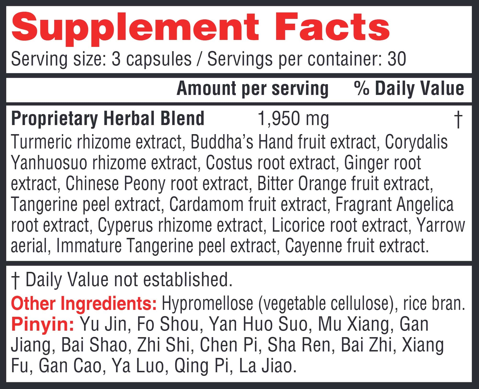 Health Concerns Shu Gan Ingredients