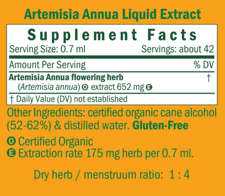 Herb Pharm Artemisia Annua Ingredients
