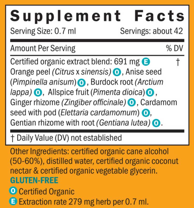 Herb Pharm Better Bitters Ingredients