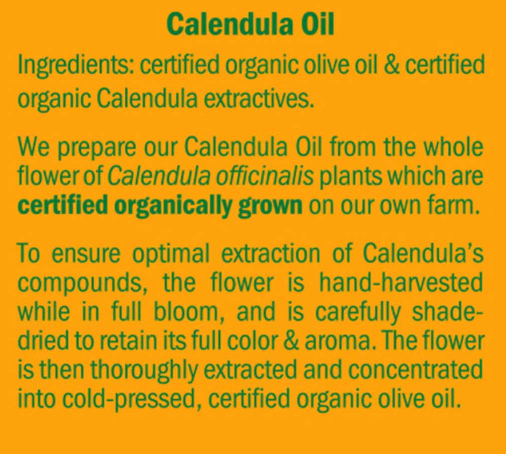 Herb Pharm Calendula Oil Ingredients