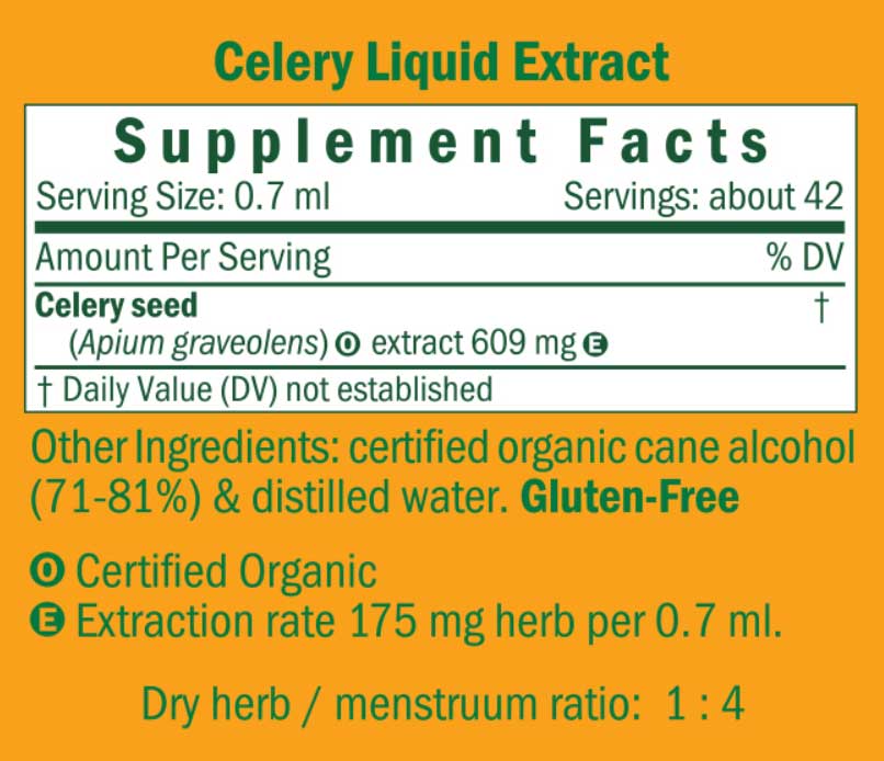 Herb Pharm Celery Ingredients