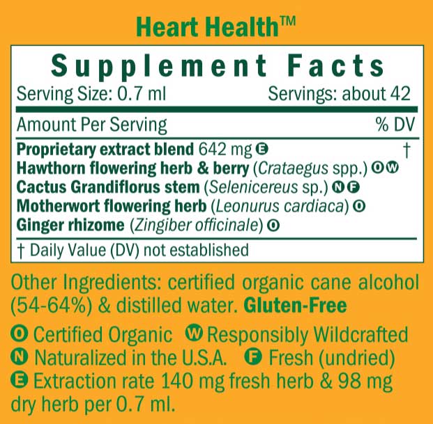 Herb Pharm Heart Health Ingredients