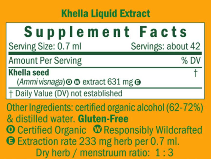 Herb Pharm Khella Ingredients