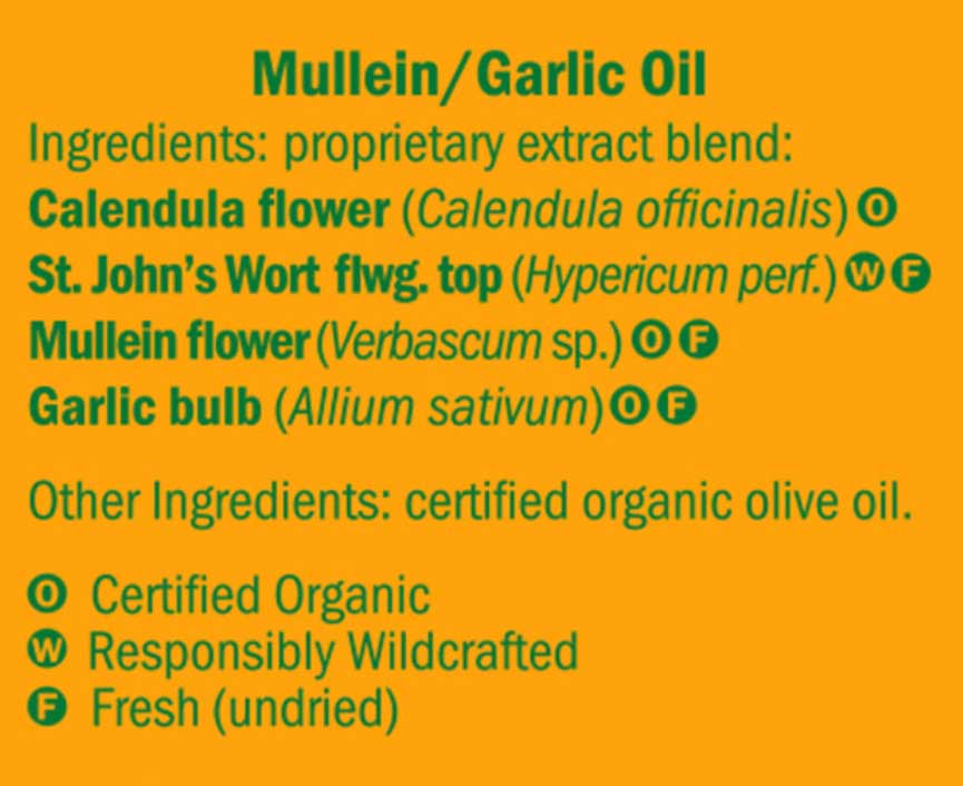 Herb Pharm Mullein Garlic Ingredients