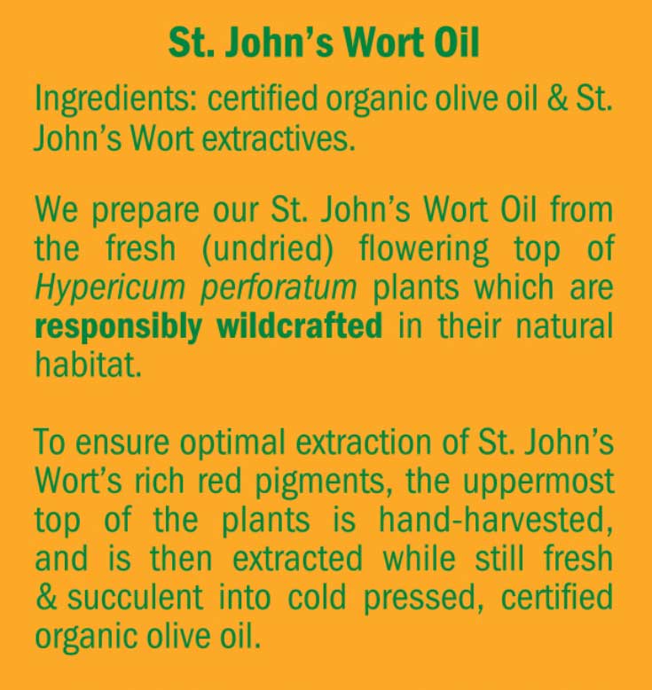 Herb Pharm St. John's Wort Oil Ingredients