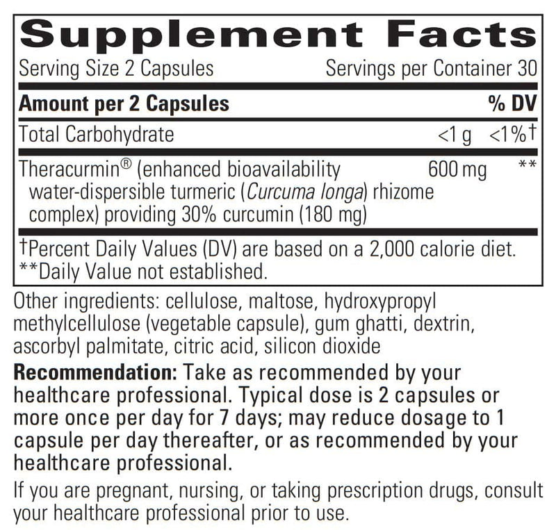 Integrative Therapeutics Theracurmin HP Ingredients