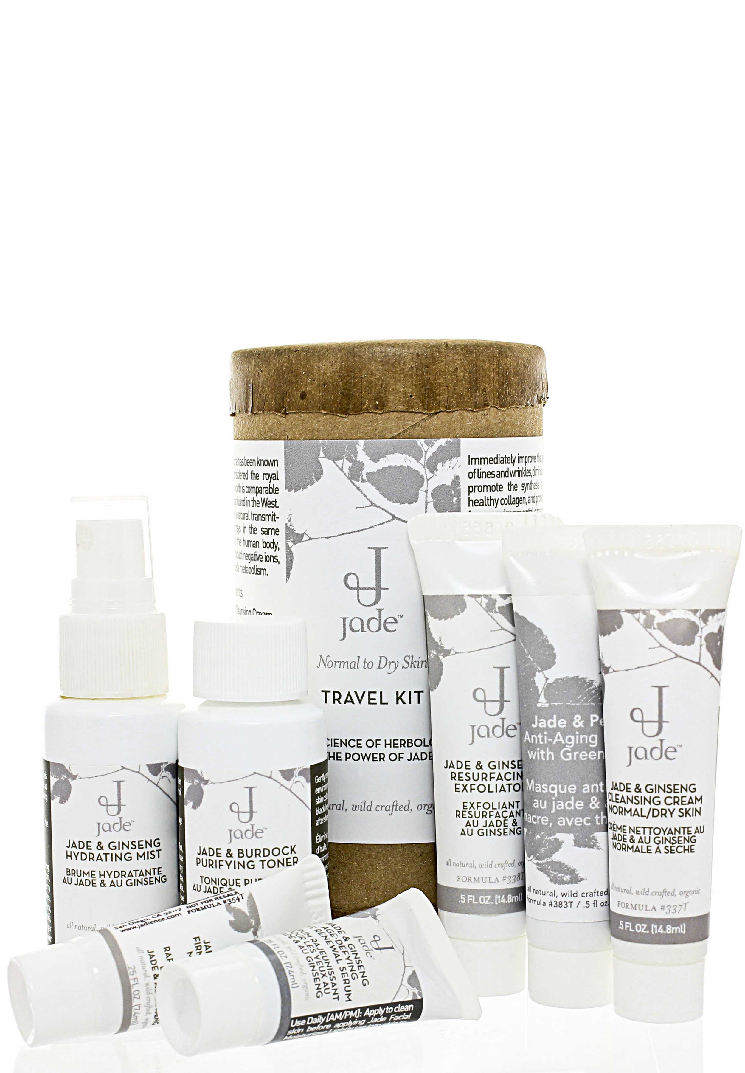 Jadience Herbal Formulas Jade Facial Travel Kit-Normal to Dry Skin