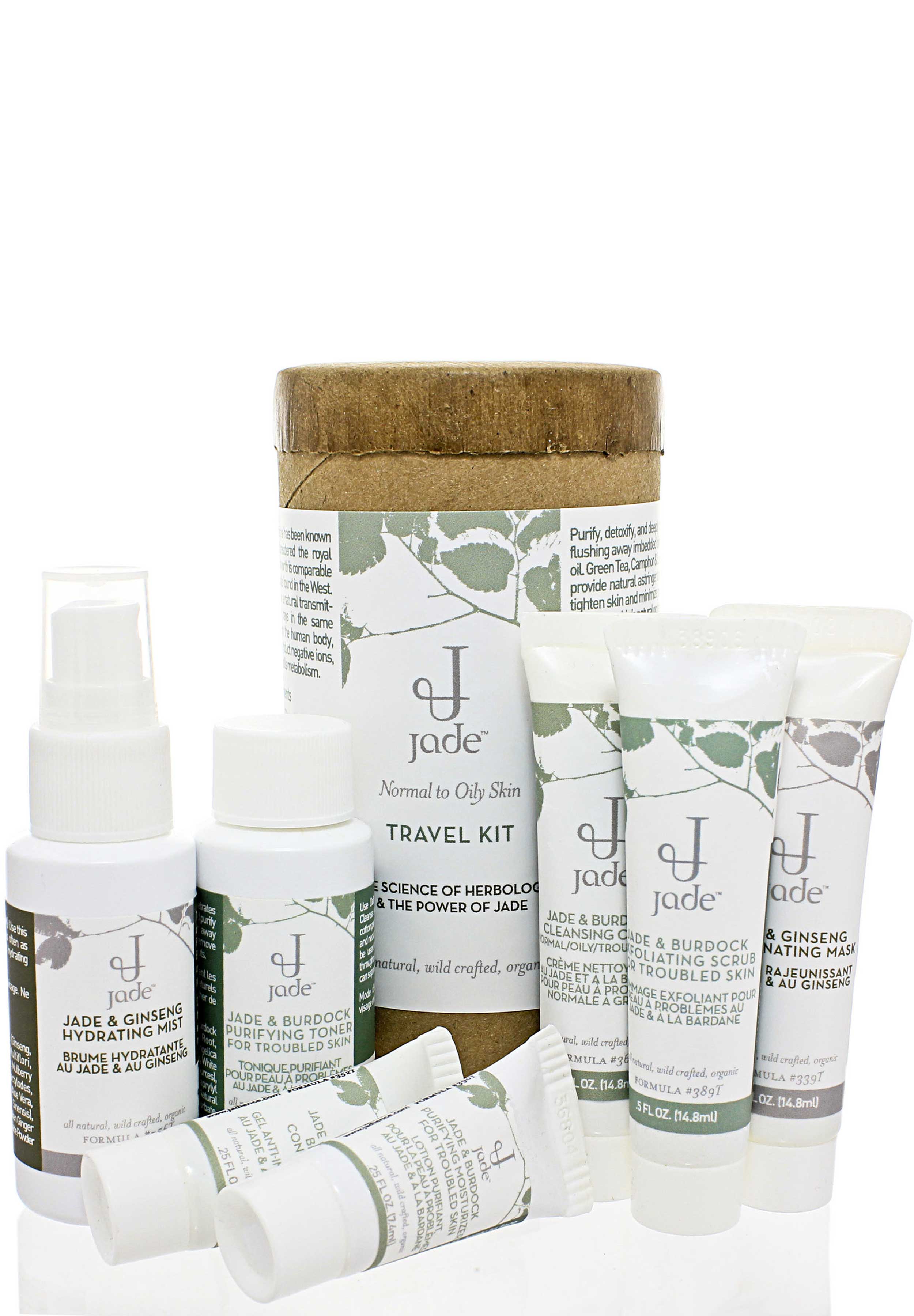 Jadience Herbal Formulas Jade Facial Travel Kit-Normal to Oily Skin