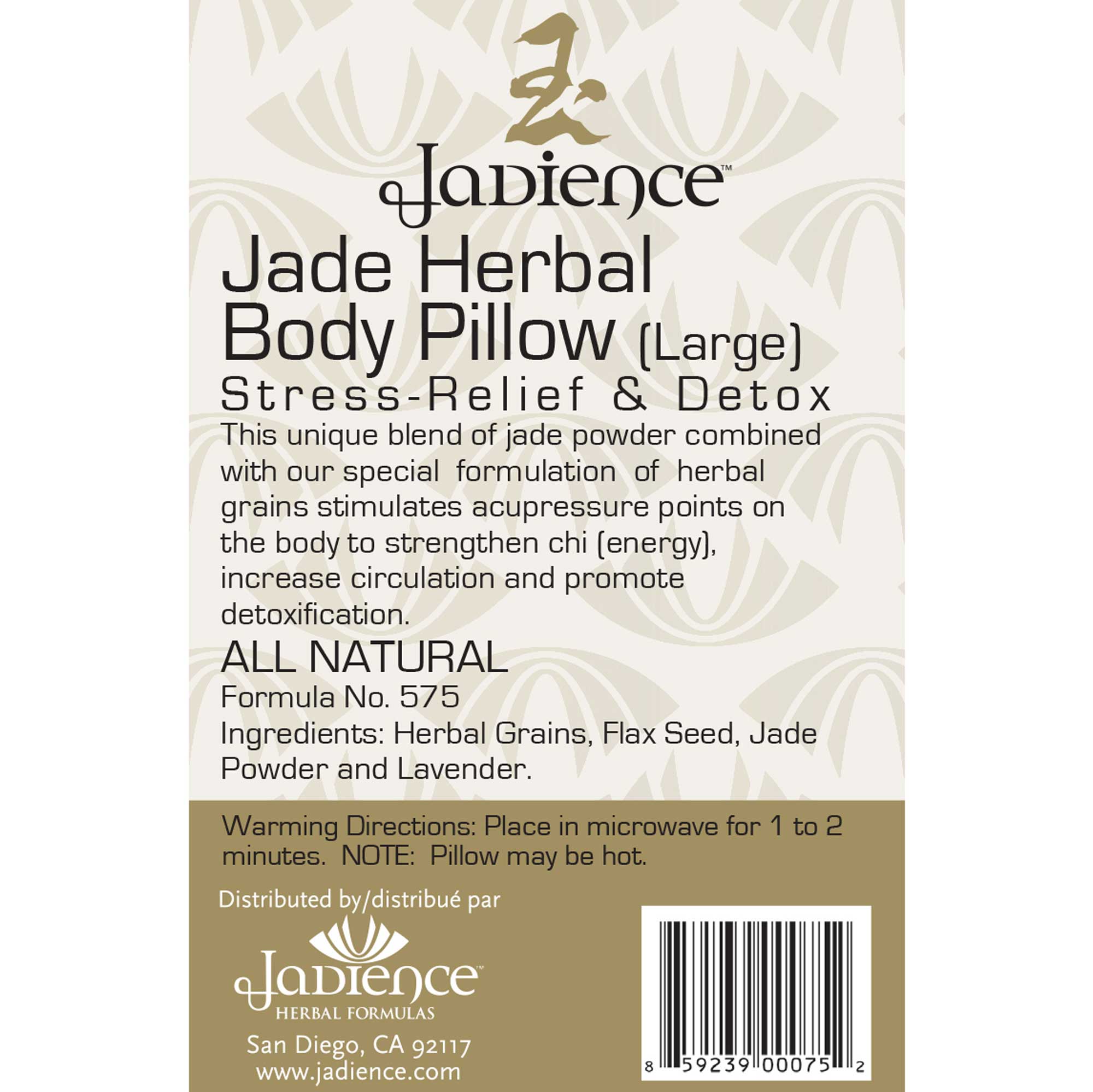 Jadience Herbal Formulas Jade Herbal Body Pillow Ingredients
