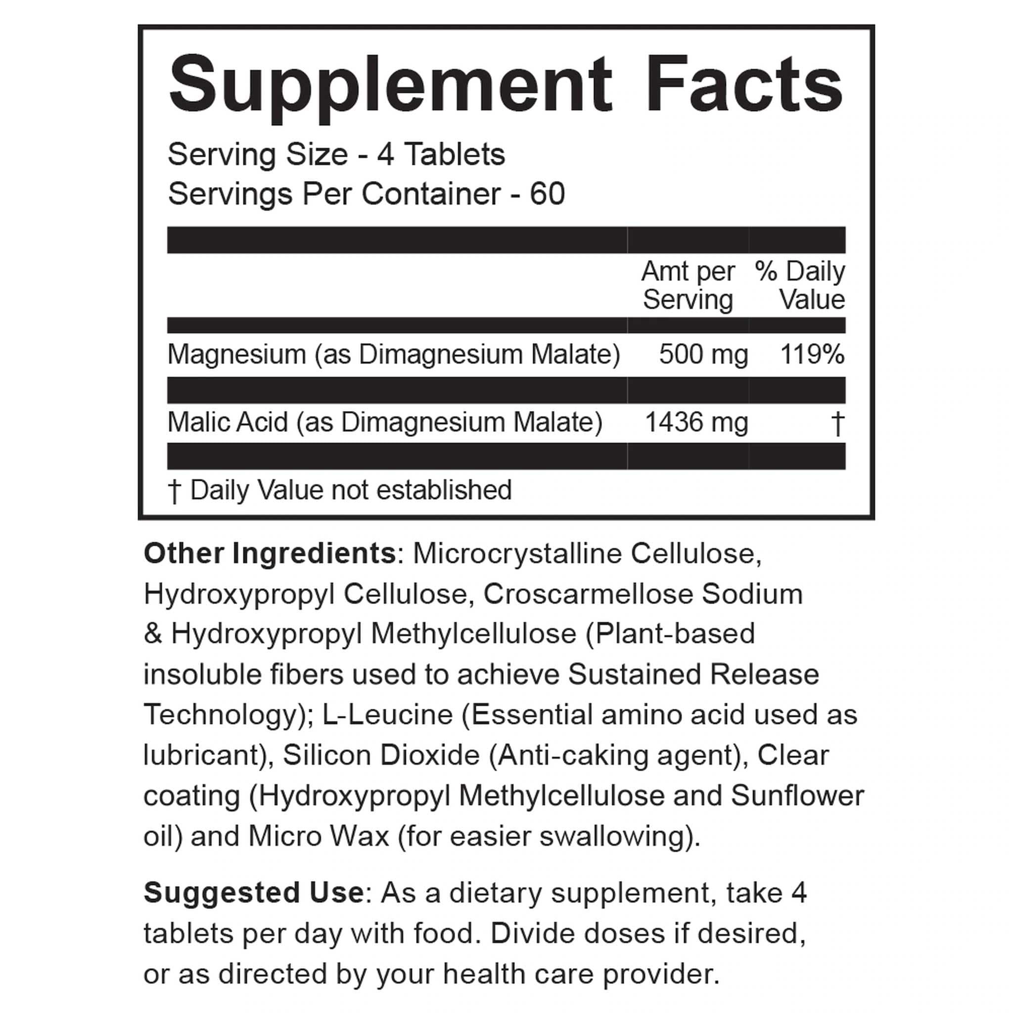 Jigsaw Health Magnesium w/SRT (B-free) Ingredients