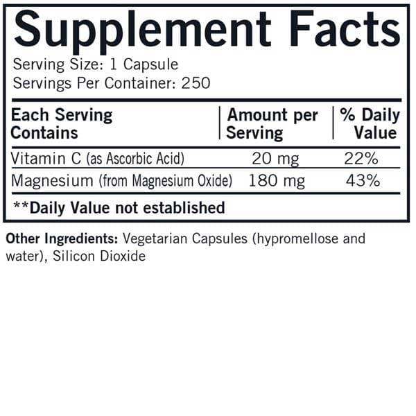 Kirkman Buffered Magnesium Oxide 180 mg Ingredients