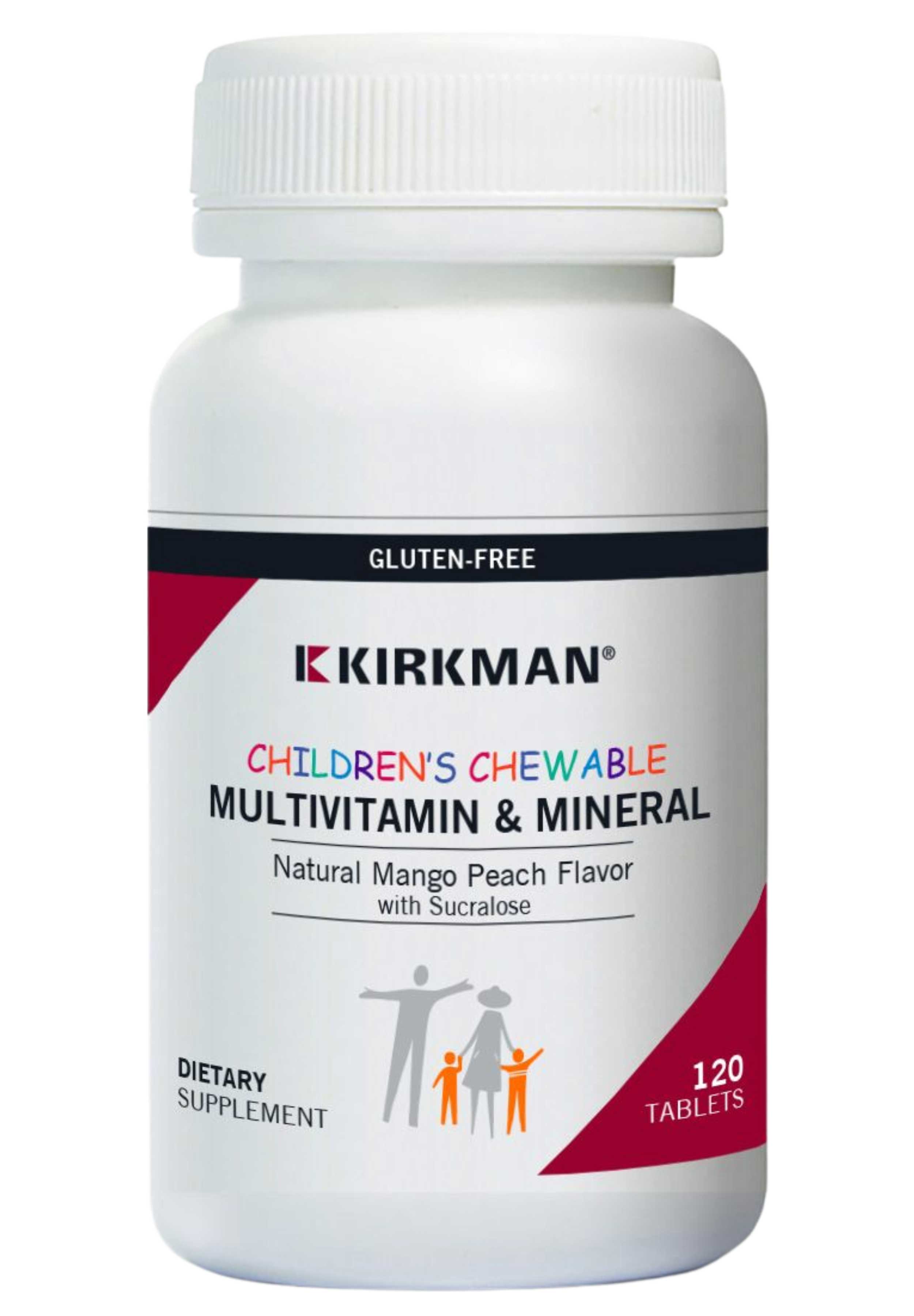 Kirkman Children's Chewable Multivitamin & Mineral Natural Mango Peach Flavor with Sucralose