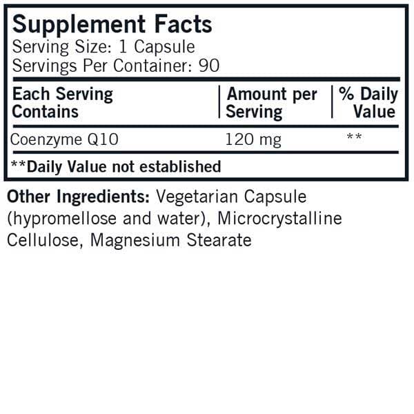 Kirkman Coenzyme Q10 120 mg Ingredients